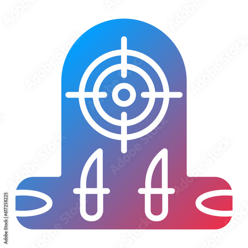 Vector Design Red Dot Sight Icon Style