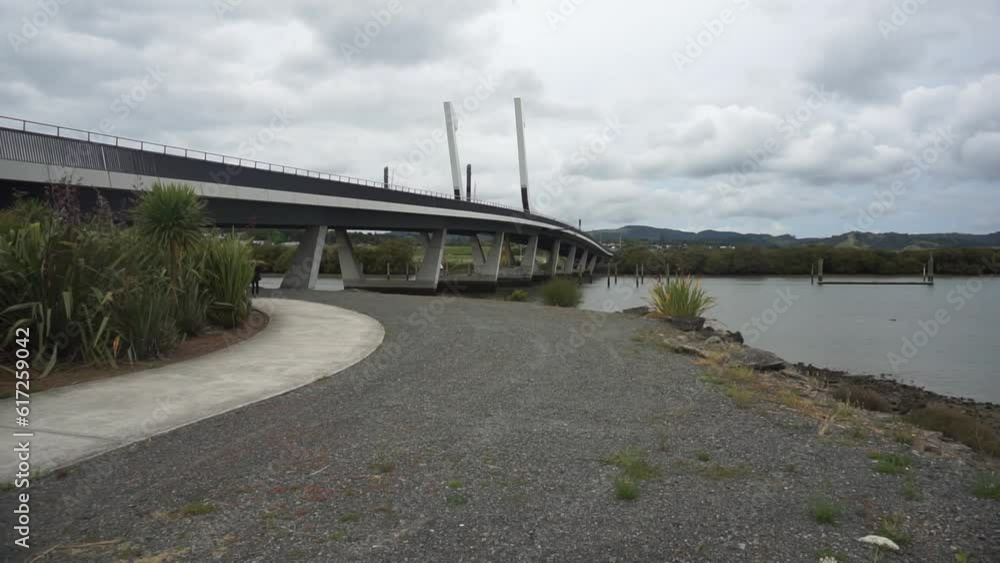 Te Matau A Pohe Bridge in Whangarei, New Zealand. Te Matau A Pohe Bridge in Whangarei, New Zealand.