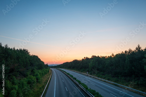 sunrise over the autobahn © Dirk