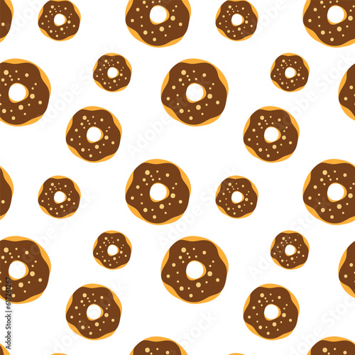 Seamless Donut Delights: Captivating Flat Vector Illustration Patterns