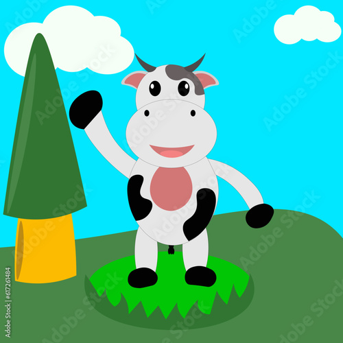 original cute cow character