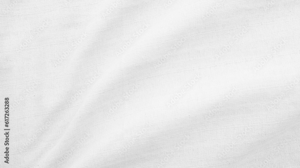 Organic Fabric cotton backdrop White linen canvas crumpled natural cotton fabric Natural handmade linen top view background  organic Eco textiles White Fabric linen texture