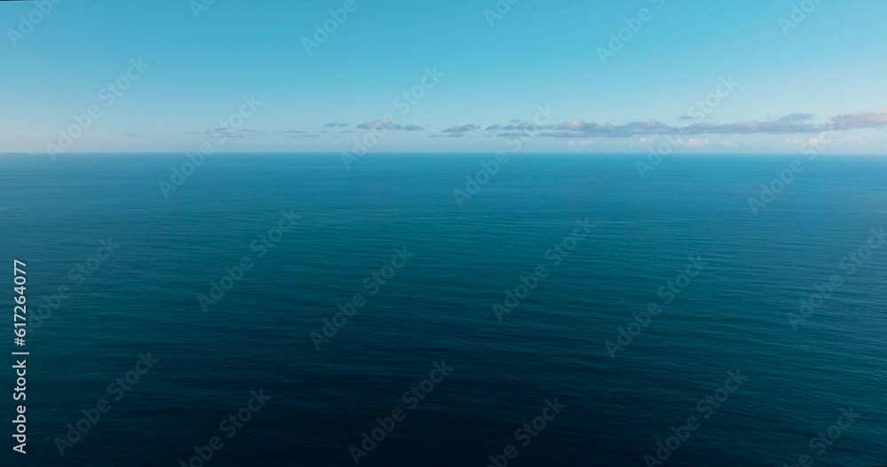 Aerial view of quite and calm Deep Blue Sea. Ocean skyline. Mindanao, Philippines. Aerial view of quite and calm Deep Blue Sea. Ocean skyline. Mindanao, Philippines.