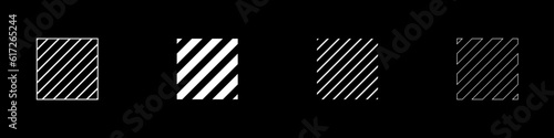 Cyberpunk style design elements set. Square futuristic shapes. A pack of futuristic rectangular shapes. A vector collection of futuristic cyberpunk design elements