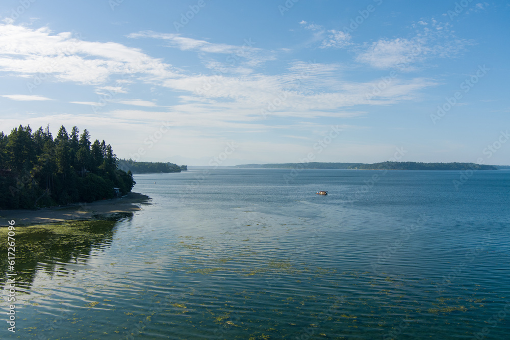 Tolmie State Park waterftront in June 2023