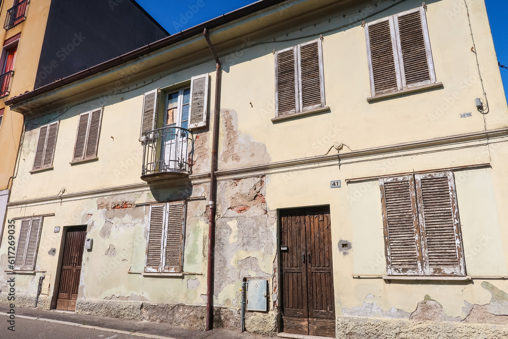 Belgioioso characteristic village Italy Italian castle houses streets panorama landscape