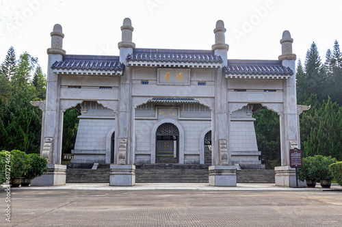 entrance to the palace on a Chinese film set