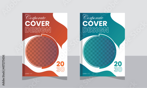Corporate Book Cover Design Template in A4. Can be adapt to Brochure, Annual Report, Magazine,Poster, Business Presentation, Portfolio, Flyer, Banner, Website