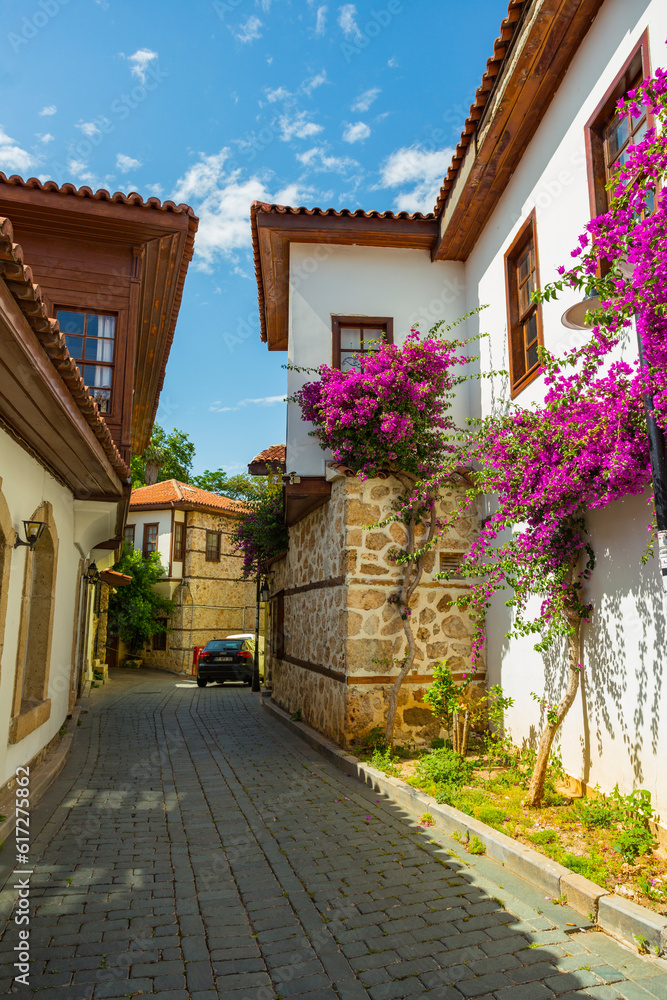Ancient streets of the old city of Antalya