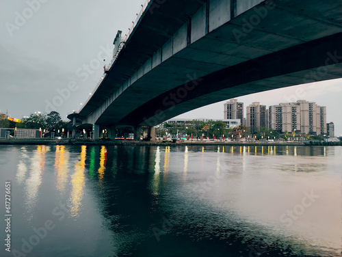 bridge over river in Zhongshan, China