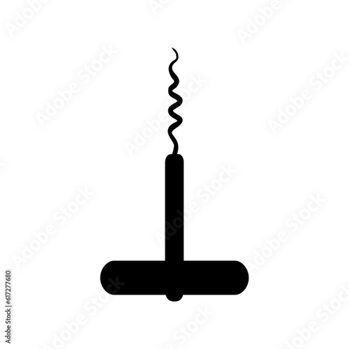 Corkscrew icon vector. Wine illustration sign. Wine shop symbol. Wine house logo.