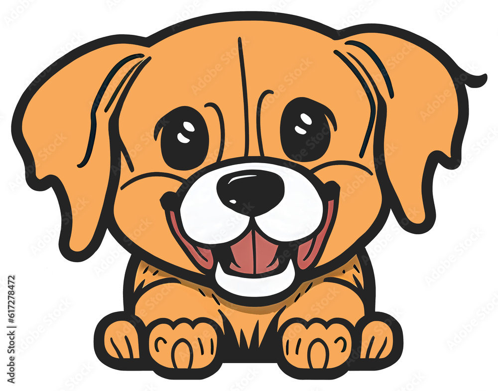 Cute dog happy cartoon. Cute dog happy cartoon.