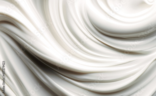Pure white cream texture as abstract background Generative AI