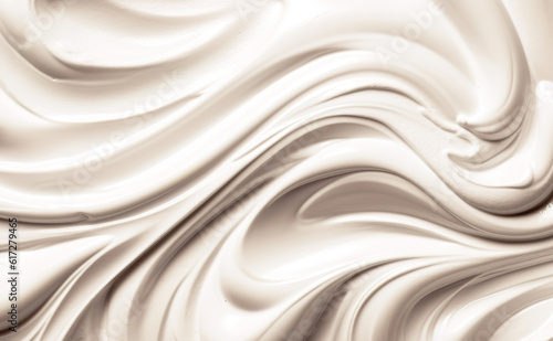 Pure white cream texture as abstract background Generative AI