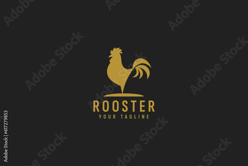 Rooster logo vector icon illustration
