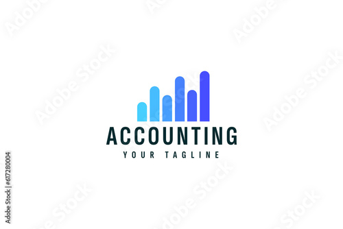 Accounting logo vector icon illustration