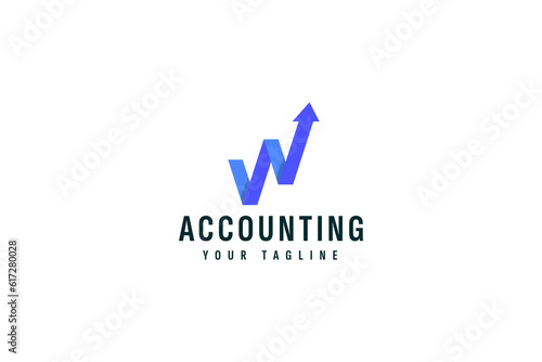 Accounting logo vector icon illustration