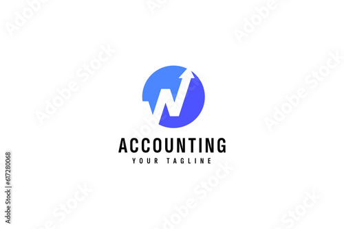 Accounting logo vector icon illustration