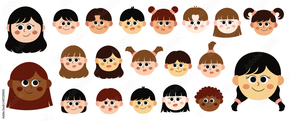 Simple Cute Kids Head 1