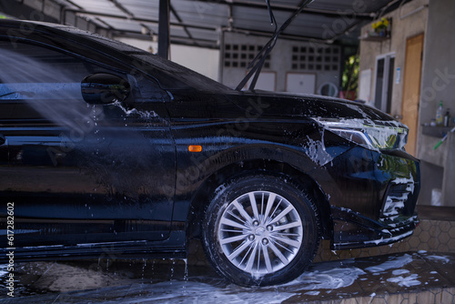 car wash in snow