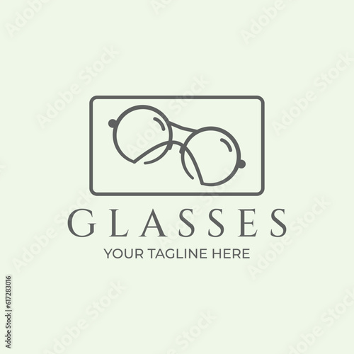glasses logo line art minimalist design illustration creative