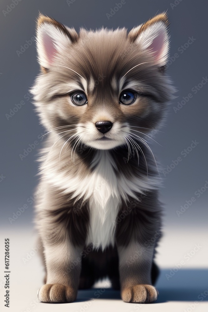 Cute adorable little dog cub, Generative AI Cute adorable little dog cub, Generative AI