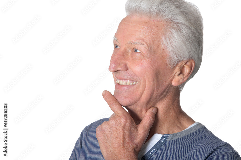 smiling senior man isolated on white background smiling senior man isolated on white background