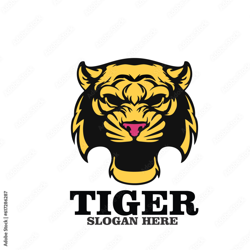 Design logo icon mascot character tiger Design logo icon mascot character tiger