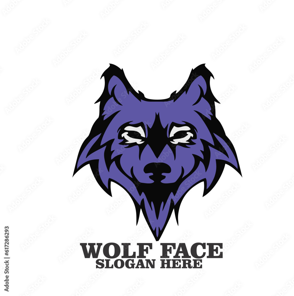 Design logo icon mascot character wolf