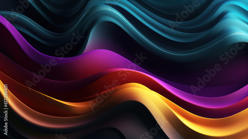 Dark colorful wave background. 