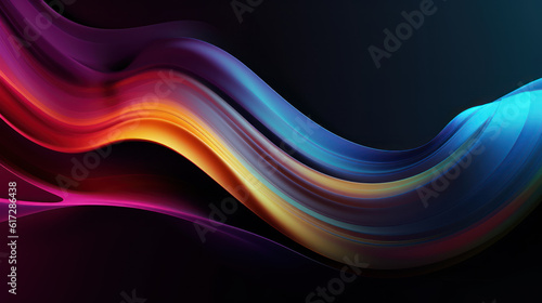 Dark colorful wave background. 