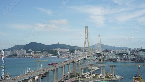 The Clouds and Scenery of Busan Bridge, Korea