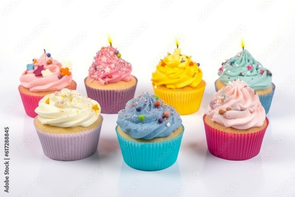 Birthday cupcakes candy. Generate Ai Birthday cupcakes candy. Generate Ai
