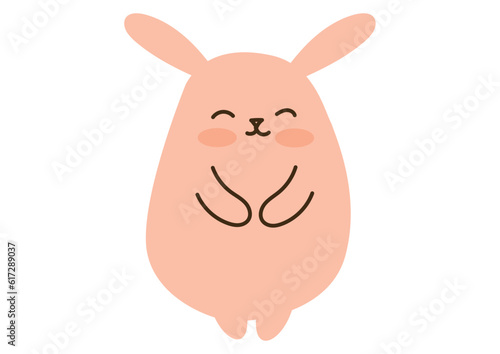 笑顔のかわいいうさぎ、お辞儀