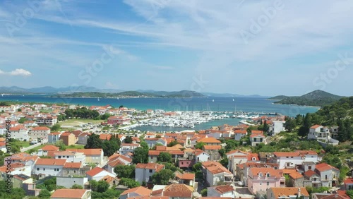 Old town of Tribunj and island archipelago in Dalmatia, Croatia