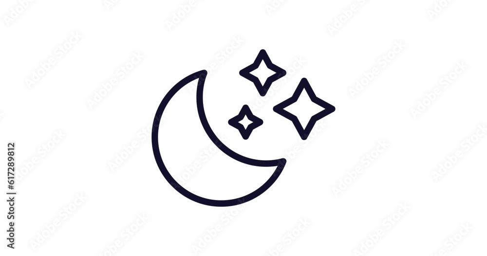 twilight icon. Thin line twilight icon from weather collection. Outline vector isolated on white background. Editable twilight symbol can be used web and mobile twilight icon. Thin line twilight icon from weather collection. Outline vector isolated on white background. Editable twilight symbol can be used web and mobile