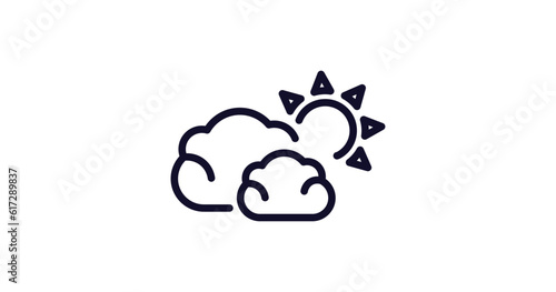 subtropical climate icon. Thin line subtropical climate icon from weather collection. Outline vector isolated on white background. Editable subtropical climate symbol can be used web and mobile