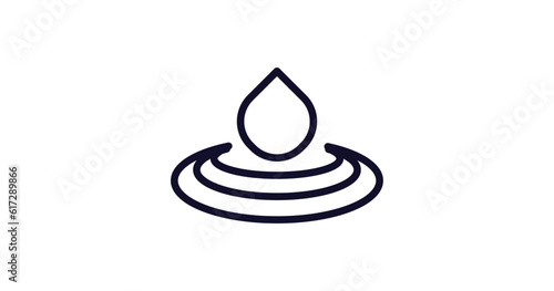 deluge icon. Thin line deluge icon from weather collection. Outline vector isolated on white background. Editable deluge symbol can be used web and mobile