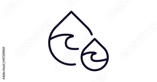 dew icon. Thin line dew icon from weather collection. Outline vector isolated on white background. Editable dew symbol can be used web and mobile