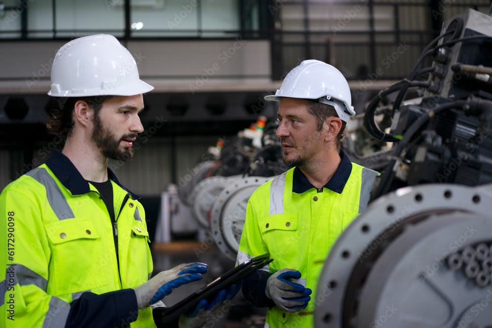 Engineer work at robotic arm factory. Engineer work at robotic arm factory.
