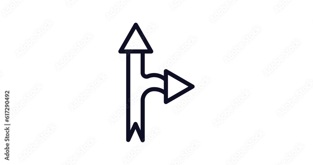 detour icon. Thin line detour icon from user interface collection. Outline vector isolated on white background. Editable detour symbol can be used web and mobile detour icon. Thin line detour icon from user interface collection. Outline vector isolated on white background. Editable detour symbol can be used web and mobile