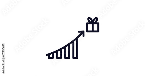 incentive icon. Thin line incentive icon from user interface collection. Outline vector isolated on white background. Editable incentive symbol can be used web and mobile