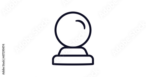 psychic icon. Thin line psychic icon from user interface collection. Outline vector isolated on white background. Editable psychic symbol can be used web and mobile