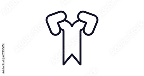 bifurcation signal icon. Thin line bifurcation signal icon from user interface collection. Outline vector isolated on white background. Editable bifurcation signal symbol can be used web and mobile