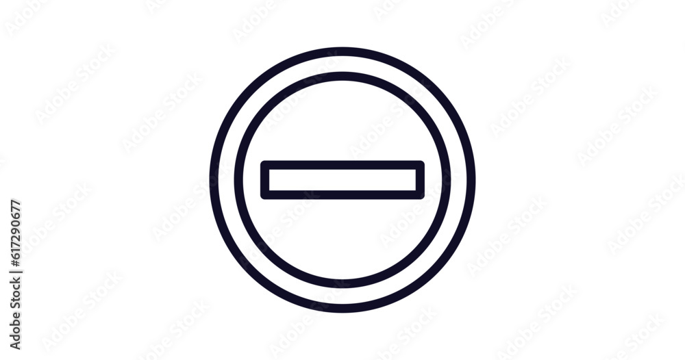 no entry sign icon. Thin line no entry sign icon from traffic signs collection. Outline vector isolated on white background. Editable no entry sign symbol can be used web and mobile no entry sign icon. Thin line no entry sign icon from traffic signs collection. Outline vector isolated on white background. Editable no entry sign symbol can be used web and mobile