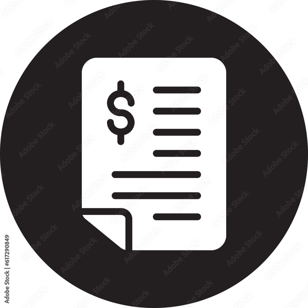 invoice glyph icon