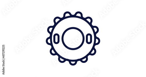 rubber ring icon. Thin line rubber ring icon from summer collection. Outline vector isolated on white background. Editable rubber ring symbol can be used web and mobile