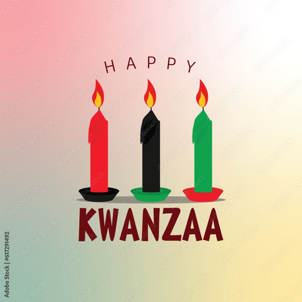Happy Kwanzaa. Is an annual celebration of African-American culture which is held from December 26 to January 1. modern background vector illustration