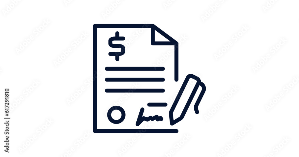 agreement icon. Thin line agreement icon from strategy collection. Outline vector isolated on white background. Editable agreement symbol can be used web and mobile