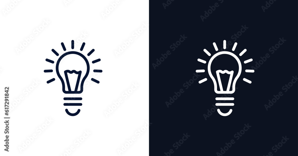 creativity icon. Thin line creativity icon from strategy collection. Outline vector isolated on dark blue and white background. Editable creativity symbol can be used web and mobile creativity icon. Thin line creativity icon from strategy collection. Outline vector isolated on dark blue and white background. Editable creativity symbol can be used web and mobile